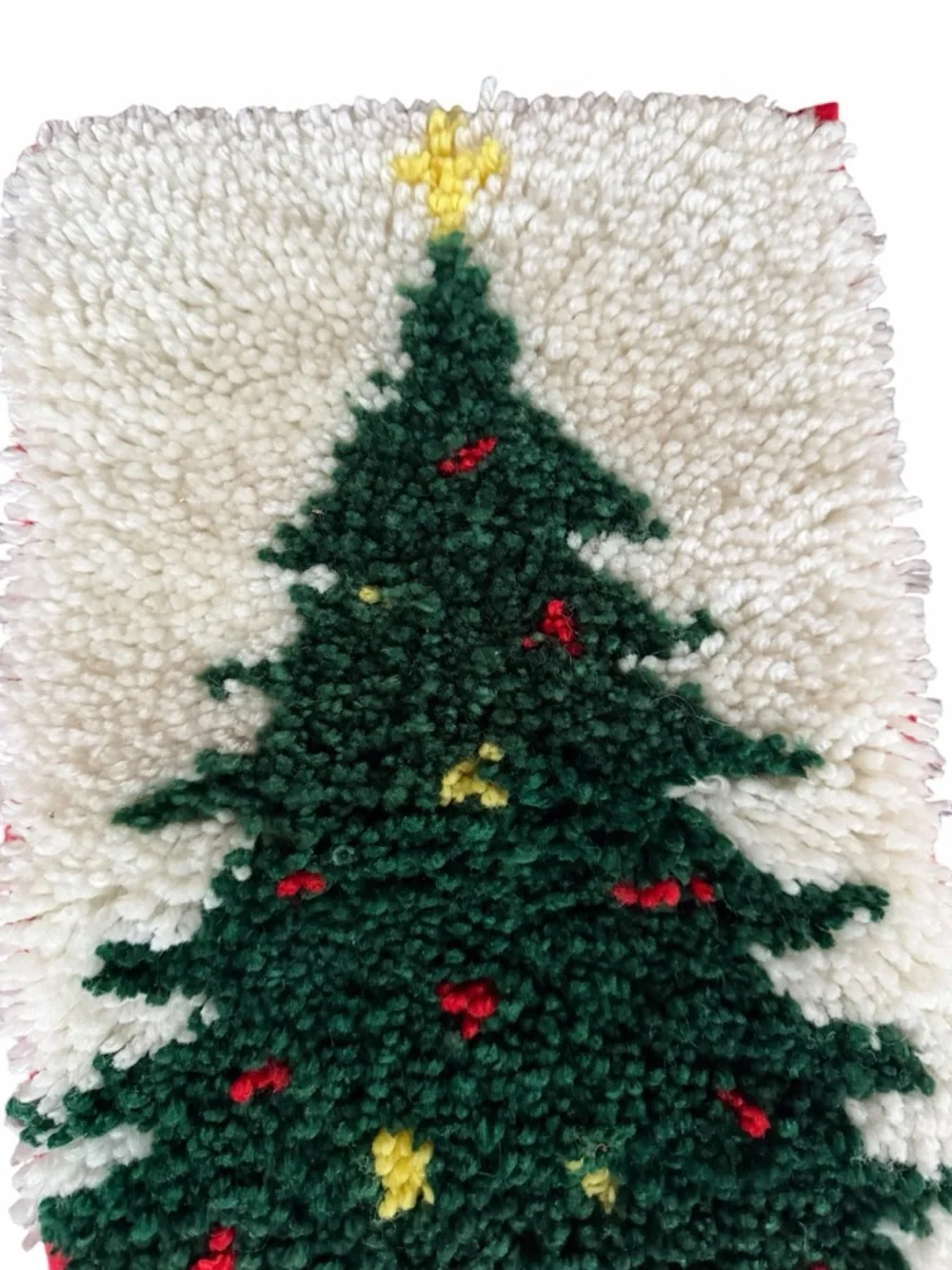 1970s‎ Like New 18.5” Long Latch Hook Christmas Tree Stocking